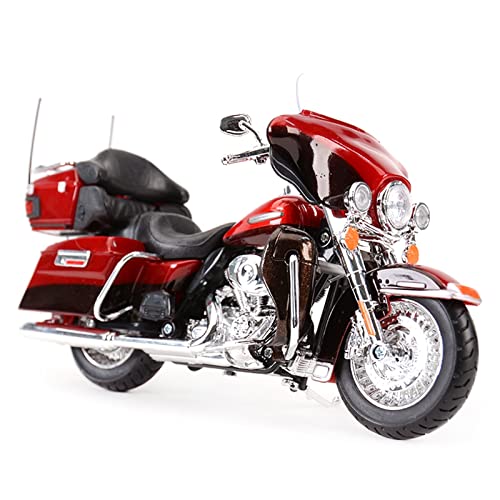 Moto miniature rouge Electra Glide Ultra Limited réplique métal solide sans montage