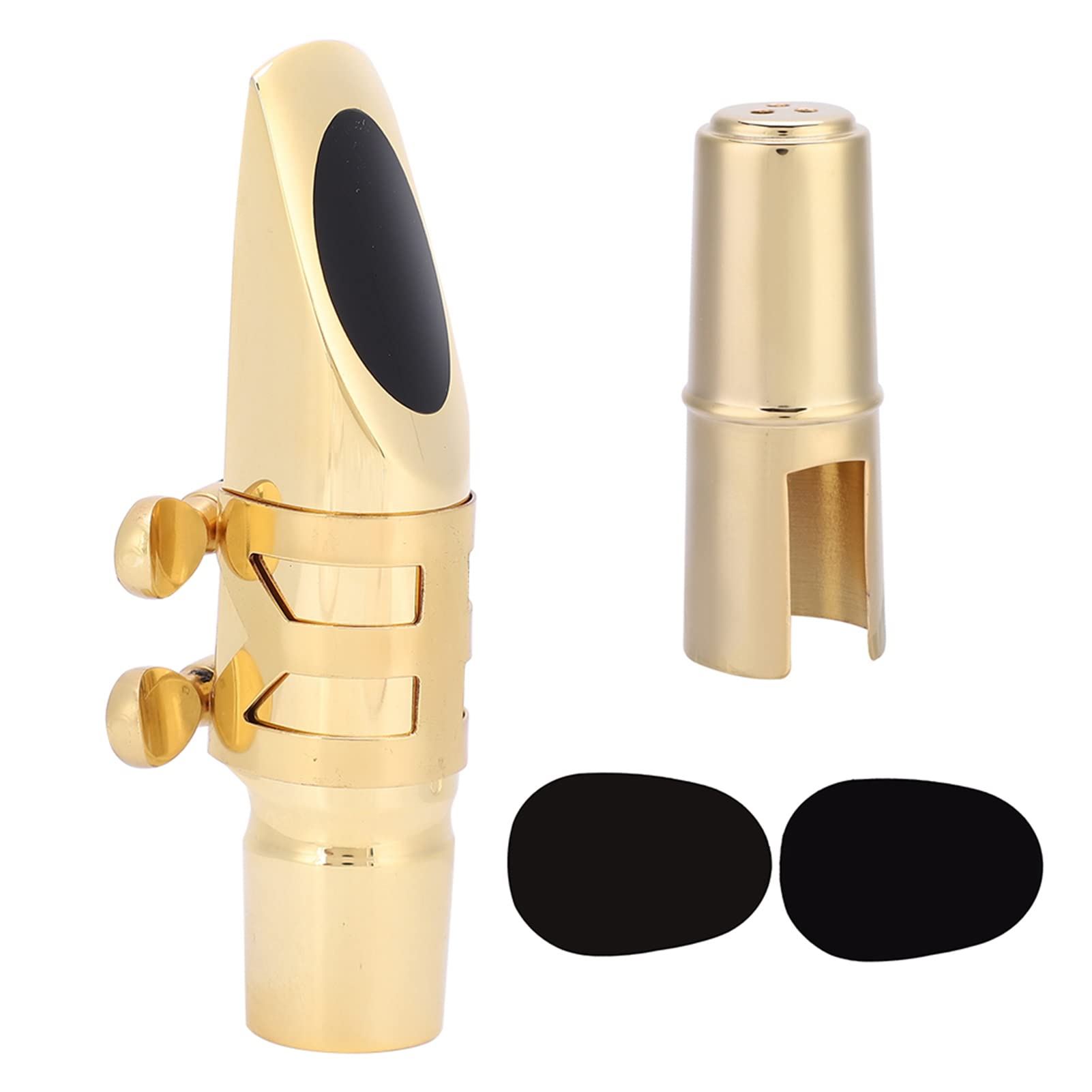 Boquilla para saxofn alto Eb Alto, boquilla de latn 6C para saxofn alto con almohadillas para