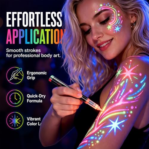 Image of Glow Face Body Paint, Vibrant Waterproof Body Makeup