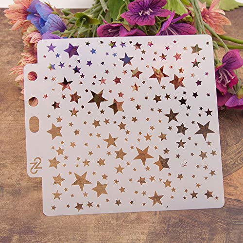 Haven Shop Plantillas de bricolaje, plantillas de estrellas, plantilla de pintura, álbumes de recortes, estampado, álbum de manualidades, arte Cover