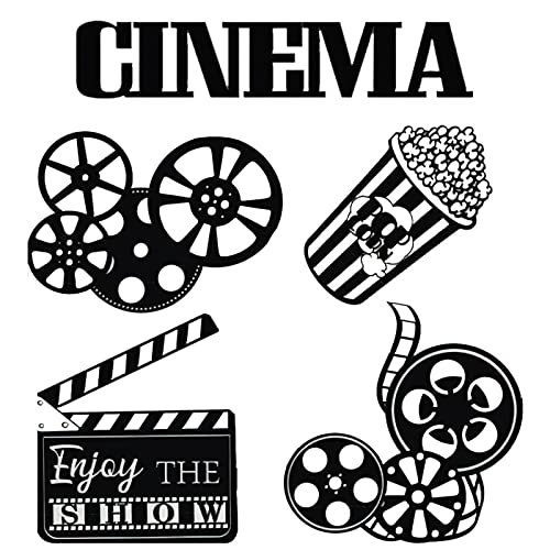 Wall Art Movie Room Decor: Movie Theater Decor Antique Wall Decor Movie Reel Wall Decor, Classic Style Home Theater Decor For Home Bedroom Office Studio Theme Party #TOP25