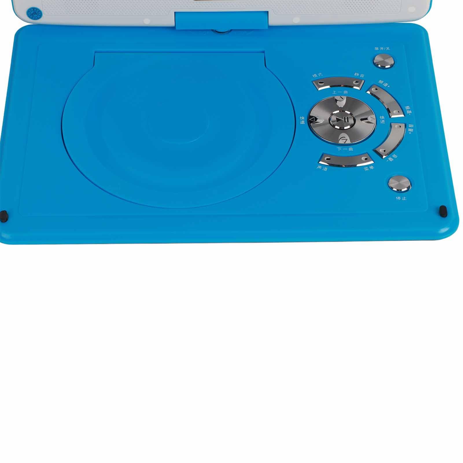 Naroote Lecteur DVD de Voyage en Voiture, Lecteur Vidéo HD Portable avec Technologie Antidéflagrante Renforcée pour Les Voyages en Famille (Blue)