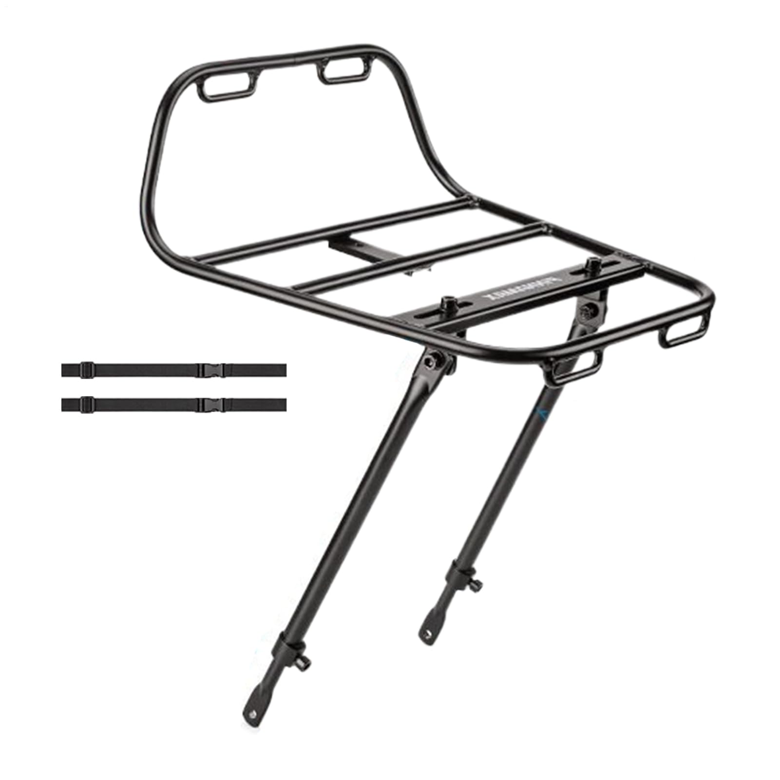 Przedni Bagażnik Aluminiowy Regulowany Do Przechowywania | Z Paskami Bagażnik Rowerowy Górski Dla Kolarstwa, Jazdy Na Rowerze, Mobilności, Drogi, Garażu, Ściany, Parkowania, Plaży