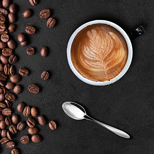 AURSTORE BASA – Juego de 12 cucharas pequeñas para café, etc. de acero inoxidable – Cuchara (10.5 cm) - Imagen 6