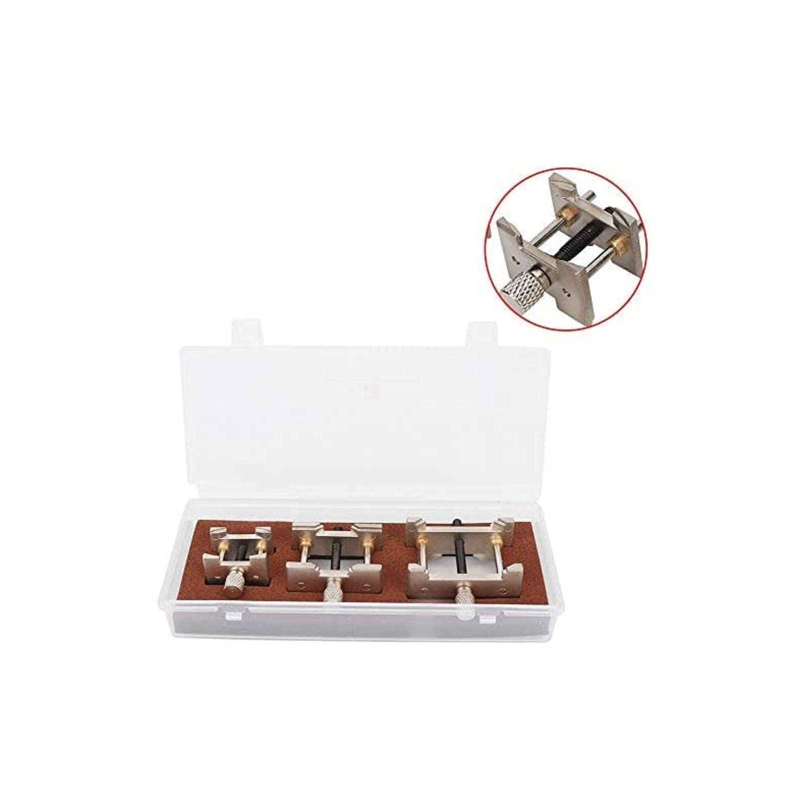 Qiterr Watch Repair Kit, Watch Movement Holder Set, 3 PCS/Set Metal Watch Movement Fixed Base Holder Accessories Repairing Tool for Watchmaker