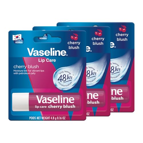 Image of Vaseline Lip Care Cherry Blush Tinted Lip Balm Stick 4.8g (Pack of 3)