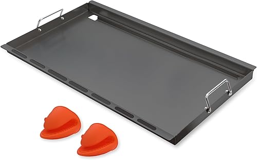 SafBbcue Genesis - Parrillas de gas de tamaño completo serie 400 GS4, parte superior plana con asas para Weber Genesis II E-410 S-410 E-435 S-435