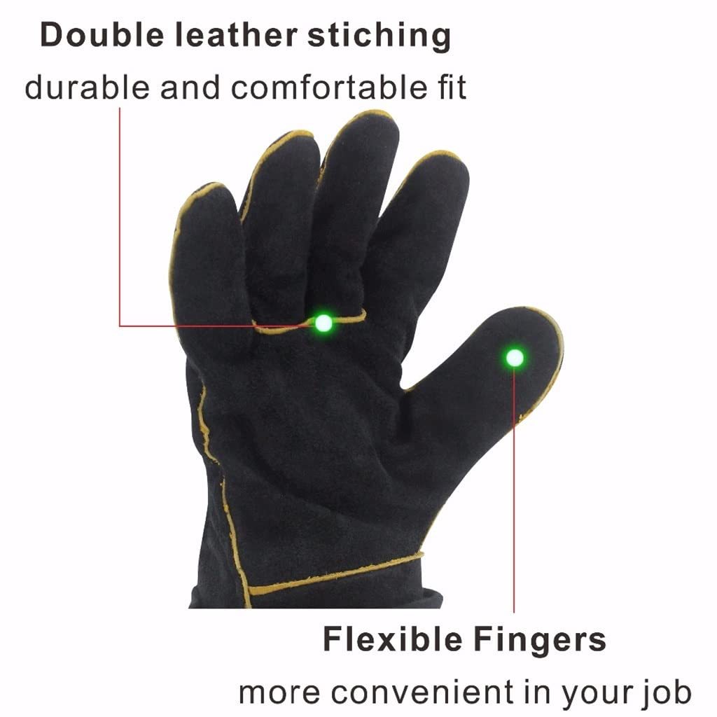 Guantes De Soldadura Resistentes Al Calor For Soldador Cocina Hornear Chimenea Animales Barbacoa