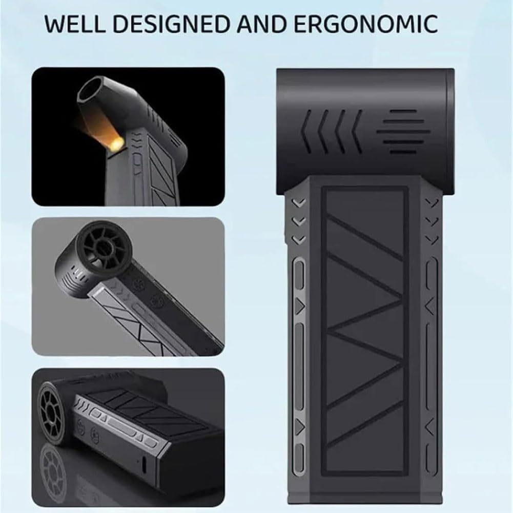 2026 Upgrade Mini Turbo Snow Blower for Car, Hand Held Snow Blower for Car, Portable Handheld Electric Small Cordless Multifunction Dust with LED Light for Vehicle Winter