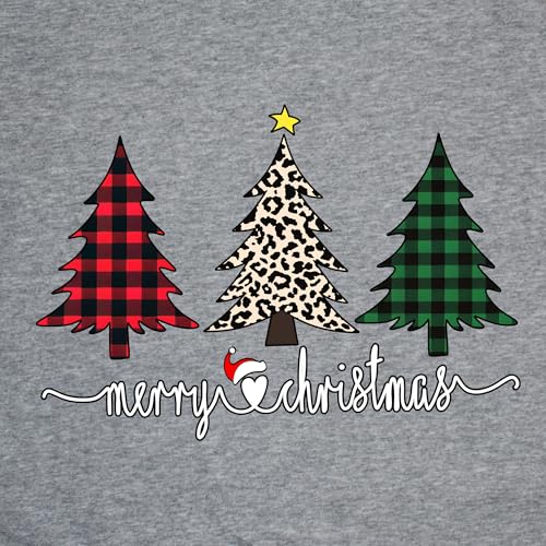 Christmas Shirts for Women:Tree Color Block Long Sleeve Xmas Tops - image 5