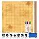 Dungeon Grid Game Mat 50x50cm Trockenlöschmatte für DND Zubehör mit 4 Trocken Abwischbare Marker 7 Würfel 1WhiteboardRadierer für Kriegsspiele Brettspiele Accesorie