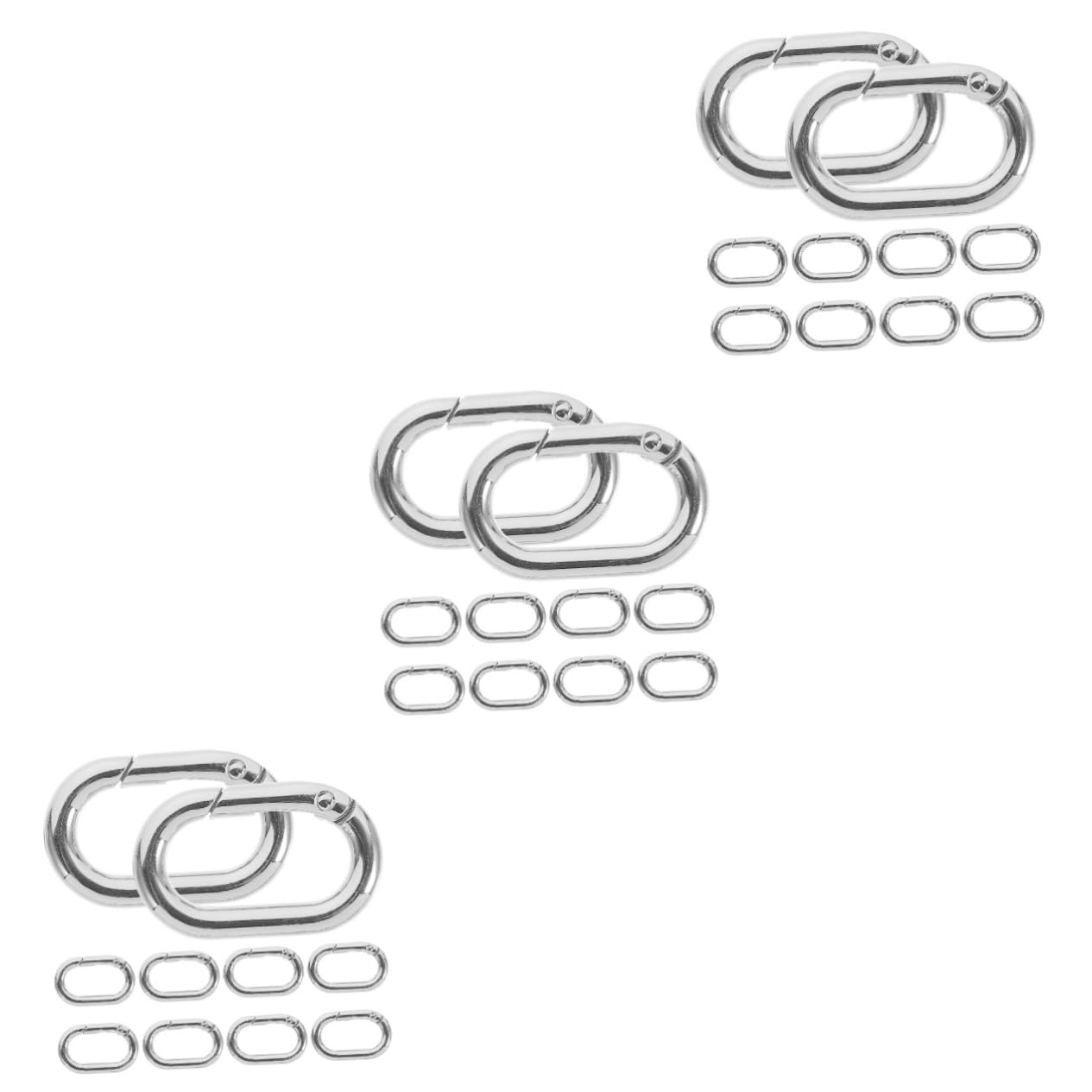 Anneau porte-clés TEHAUX ovale en métal pour organiser vos clés et accessoires