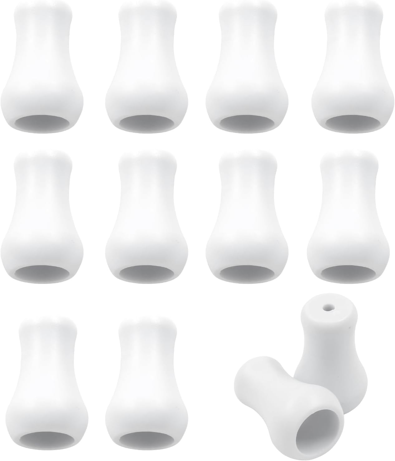 LifCratms 12Pcs White Plastic Pull Cord Tassel, Plastic