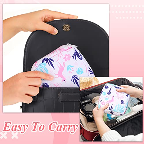 Image of 4 Pack Portable Sanitary Napkin Storage Bag Kit, Cute Schoolfeminine Period Pouch Tampons Menstrual Period-Bags Mini Pouch Pads-Bag First Period Gifts for Teen Girls /Young Girls