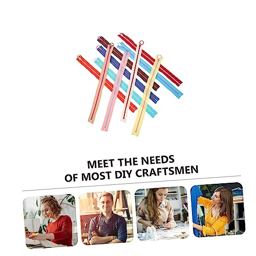 Tofficu 20 Peças Zíper De Resina Zíperes De Costura DIY Zíperes De Roupas DIY Zíperes Acessórios De