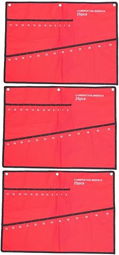 Miniatura 1 de BESTOYARD Bolsa de llaves 3 unids bolso genérico pequeño soporte pequeño kit de herramientas organizador de llaves combinación llave bolsa de