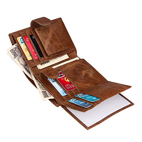 Preisvergleich Produktbild Serious Lamp Dreifaltige Kurze Brieftasche für Männer RFID-Blockierung Echtleder-Taschen Geldbeutel Kartenhalter