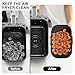 Masgarlan Silicone Air Fryer Liners 2 Pack, Reusable Compatible for Ninja Foodi DZ201, DZ401, DZ550, DZ302, COSORI 9QT, Chefman, Instant, and 6-in-1 8-10QT Dual Baskets