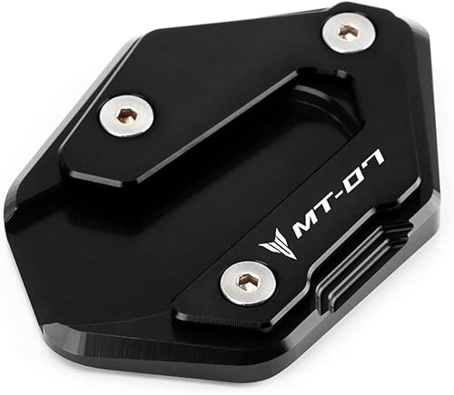 Miniatura 3 de Modeer Para Ya.maha MT07 FZ07 2014-2024 extensión del soporte lateral de la motocicleta Ampliar placa pad mt 07 fz 07 accesorios color negro