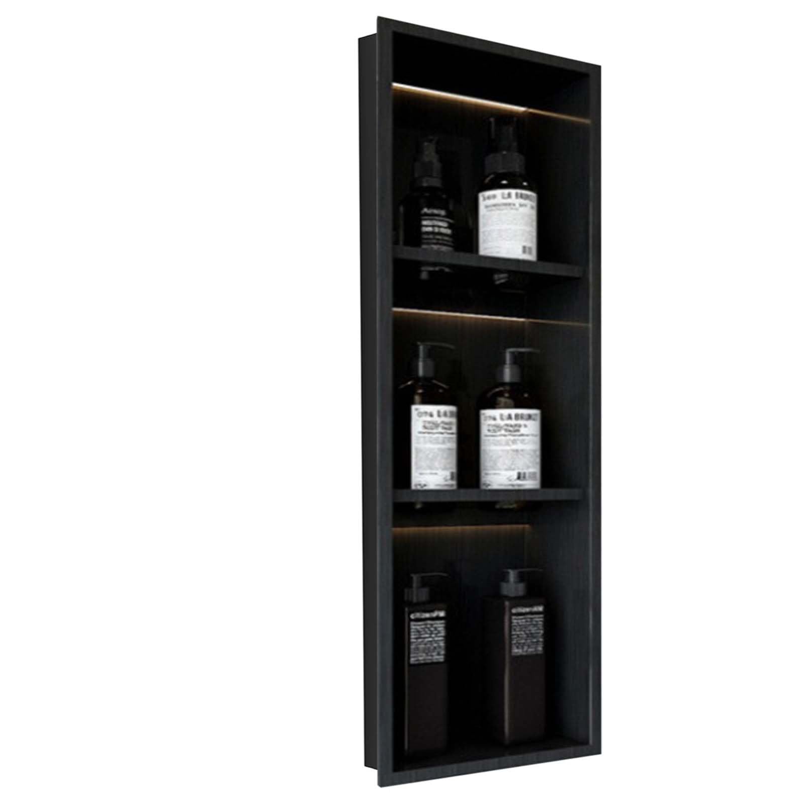 Étagère murale salle de bain rangement douche inox à étages 120cm