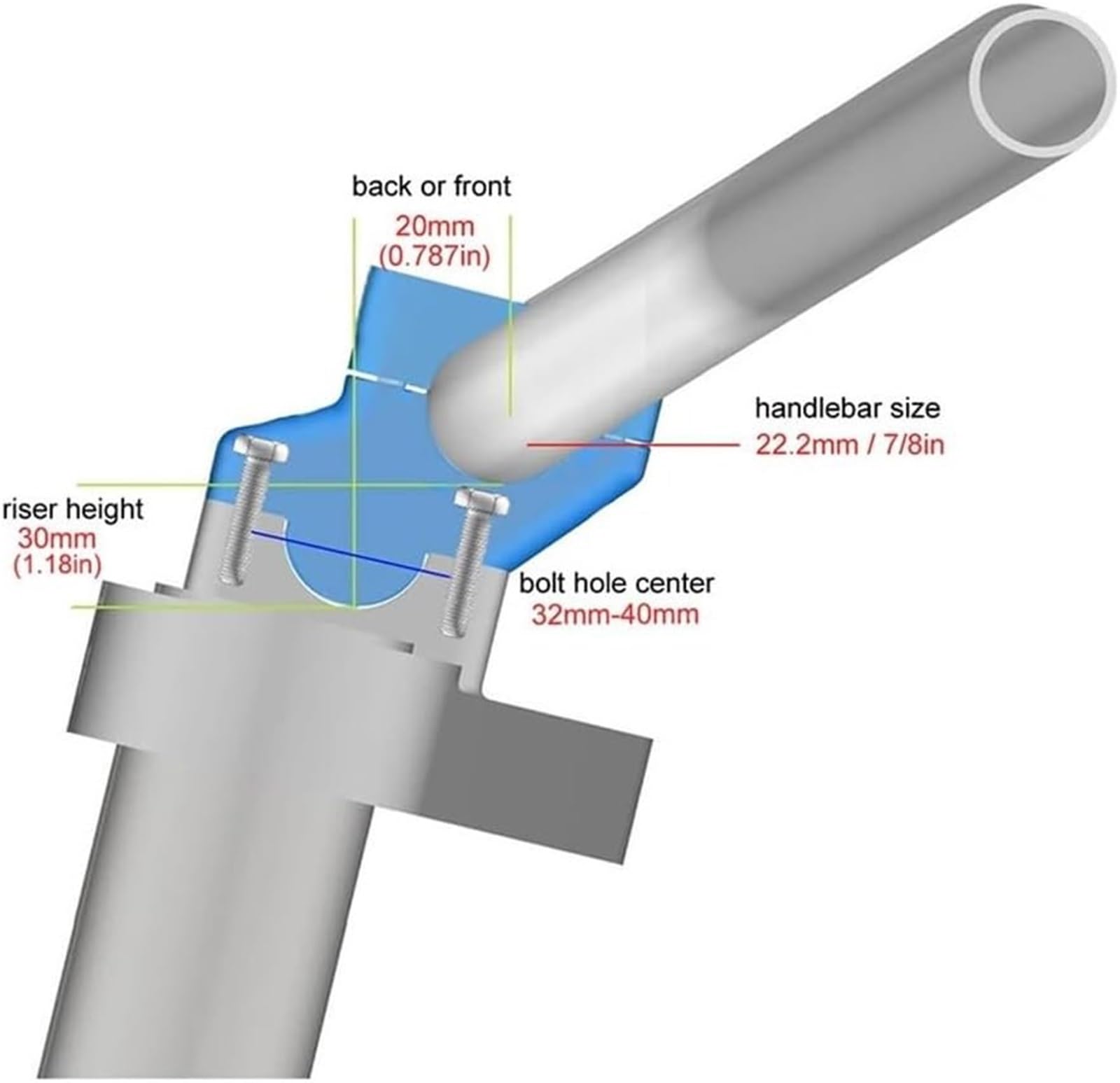 Rialzi Manubrio Offset 22 Mm (7/8") Per S&uzuki Bandit GSF250 400 600 650 750 1200 1250, Sollevare E Arretrare Il Manubrio.