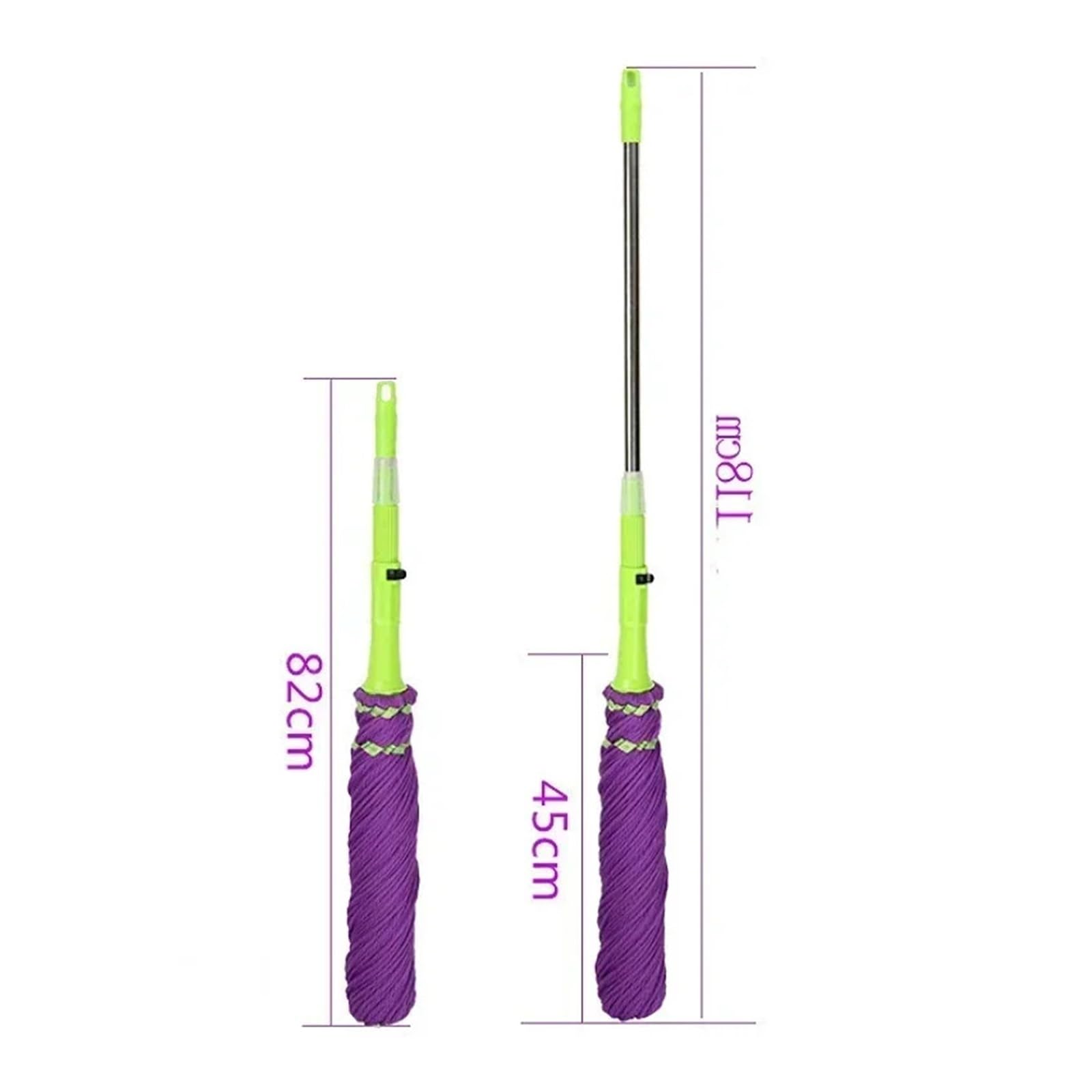Trapeador Giratorio autoexprimible de fácil manejo, trapeador de Microfibra exprimido, Cabezal de Repuesto, trapeador seco y húmedo for Limpieza de Pisos de Madera, Azulejos y baldosas.