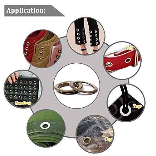 Yakamoz 120 Set Metal Grommets Eyelets Tool Kit Set For Leather Canvas Clothes Belts Shoes Diy Crafts | 6Mm 1/4" Inner Diameter | 4 Colors #TOP5