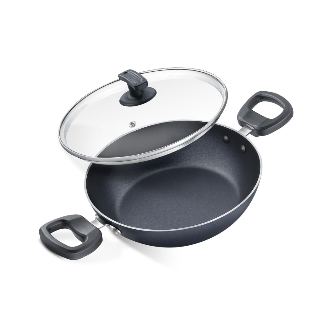 Judge by Prestige 20Cm (1.3L) Everyday Non-Stick Kadhai with Glass Lid | Low Oil Cooking | Easy to Clean | Cool Touch Handles, Black (B0C5MCJZ15) Amazon Price History, Amazon Price Tracker