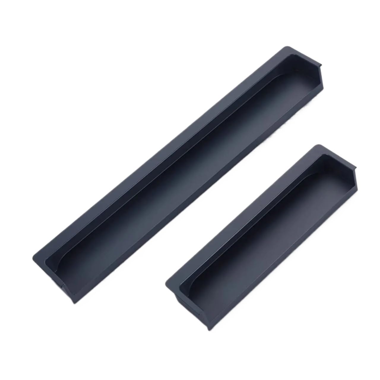 ATEUXOL Recessed Door Handles Embedded Hidden Concealed Handles for Cabinets and Drawers Modern Wardrobe Pulls Aluminum Alloy Invisible(Deep Blue,120mm Length)
