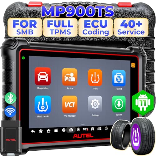 Autel Scanner MaxiPRO MP900TS, 2025 8in MP900-TS Top TPMS Scan as MS906Pro-TS, Up of MP900BT MK900-BT MK900-TS W/Advanced ECU Coding, 40+ Services, 3000+ Bidirectional, Auto Scan 2.0, CANFD &DOIP