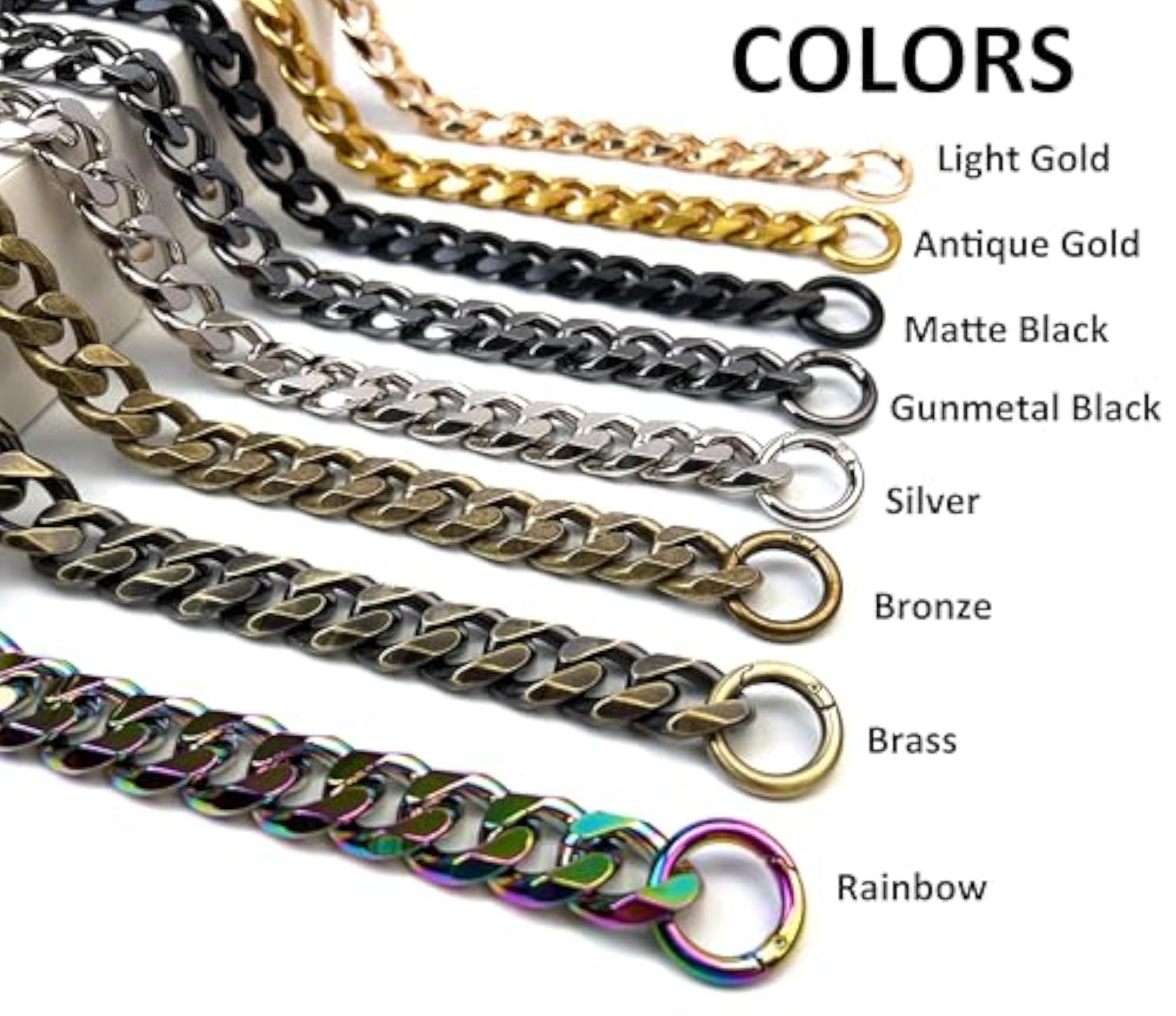 Chunky Cuban Chain Charm Purse Strap Extension