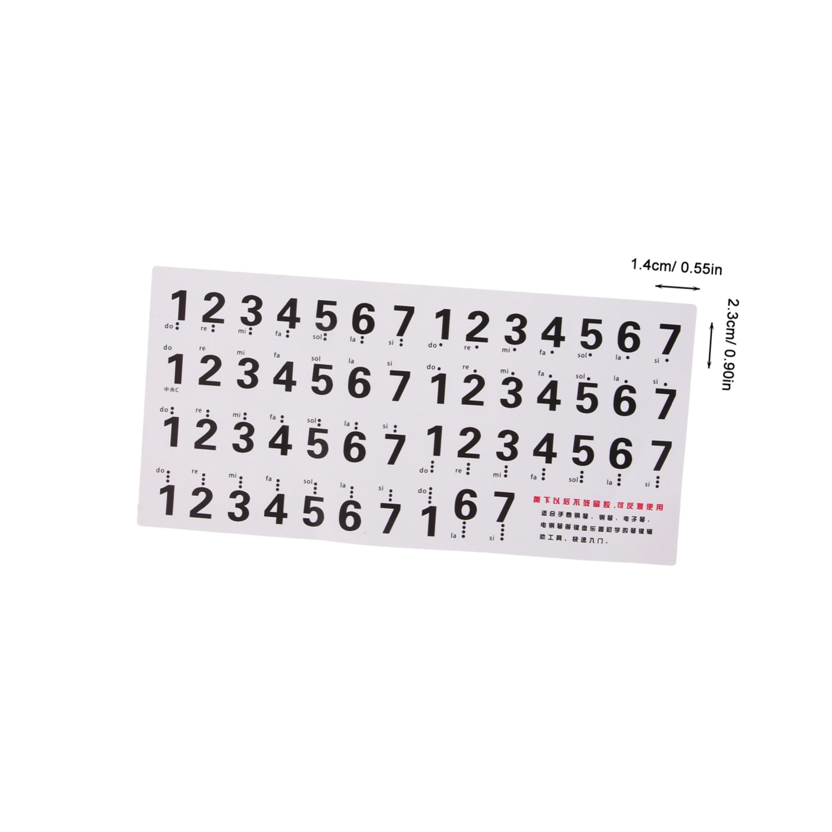 GLSTOY Piano Keyboard Number Stickers Removable Adhesive Decals for Piano Keys Learning