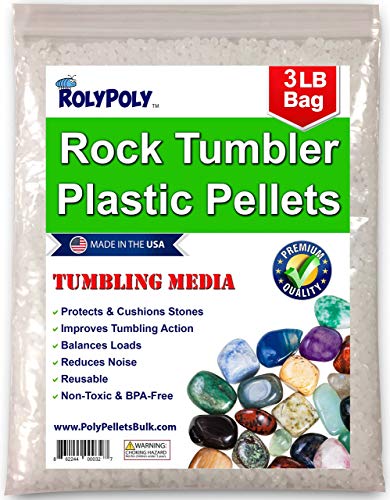 Plastic Pellets Rock Tumbling Media (3 LBS) for Rock Tumbler, Stone Tumbler, Rock