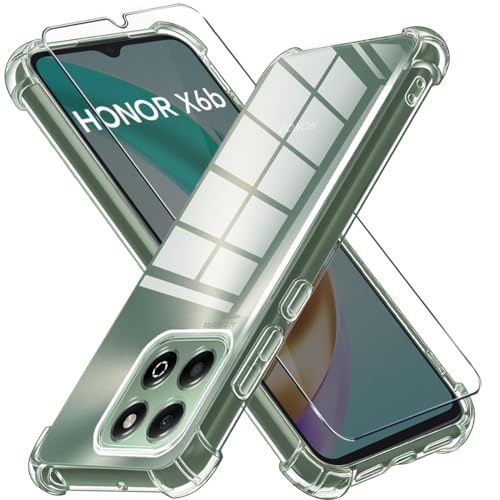 Immagine prodotto: LYJERRY Cover e Vetro Compatibilità con Honor X6B Cover Vetrino antiurto Custodia piu Vetro temperato Pellicola protettiva protezione