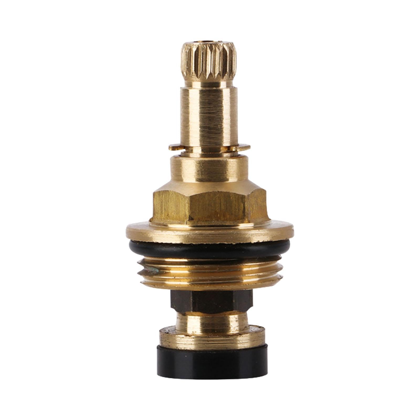 Twisaxc Faucet Spool Replacement Cartridge Strong Brass Ensures No Drip Taps Faucet Tap Valve Spool With Rubber O Rings At Bottom Hot And Cold Water 20 Tooth