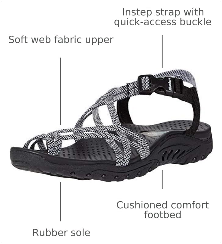 Image of Skechers Women's Reggae Irie Mon Multi-Strap Toe Thong Sandal
