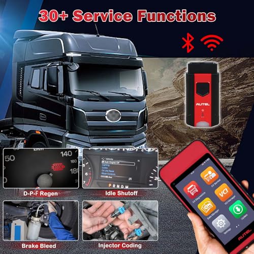Autel Scanner MAXIDIAG MD600CV Heavy Duty Truck Scanner D-P-F Regen Full System Diesel Diagnostic Scan Tool Wireless Android Touchscreen Tablet for Truck Light Medium and Heavy Duty Truck Vehicle - Image 4