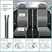 FH Group Trendy Elegance 3D Air Mesh Car Seat Covers - Universal Fit, Washable Seat Cover for SUV, Sedan, Van, Gray, Full Set