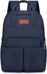 Bolsa Maternidade Mochila Feminina Impermeável Multifuncional Espaçosa para a Mamãe e o Bebê com Bolsos para Mamadeira Alças para Carrinho de Bebê e Porta Lenço Umedecido (Azul-Marinho)