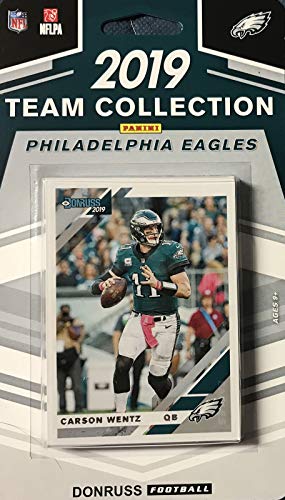 Philadelphia Eagles 2019 Donruss Factory Sealed 11 Card Team Set with Carson Wentz and 3 Rated Rookies Plus 7 Other Cards