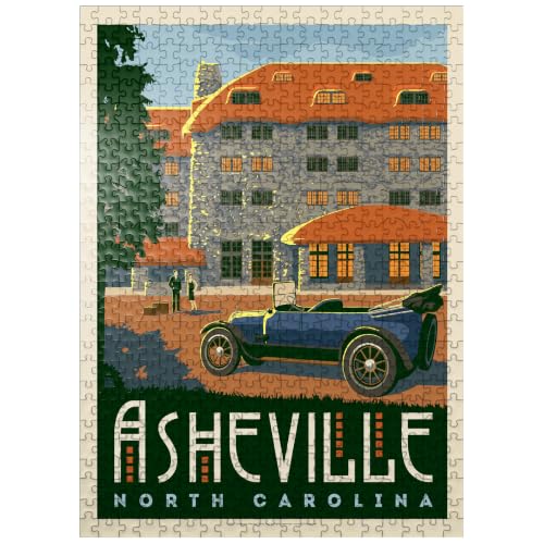 MyPuzzle Asheville: North Carolina, Póster Vintage - Rompecabezas Premium de 500 Piezas para Adultos miniatura 1
