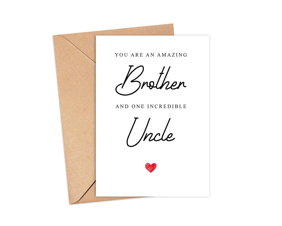 Emily gift You Are An Amazing Brother And One Incredible Uncle Card - Birthday Any Occasion For Uncle - Card From Kid - Uncle Birthday Card