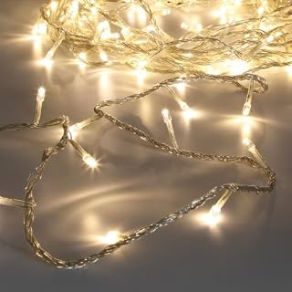 Festive Lights 3.2m Decorative Indoor Fairy Lights - 40 Warm White LEDs - Clear Cable
