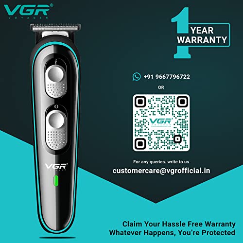 VGR-V-055-Professional-Cordless-Rechargeable-Beard-Trimmer-Clippers-for-Men-with-Guide-Combs-Brush-Black