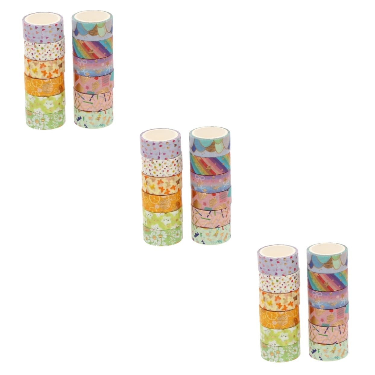 STOBOK 36rotoli Washi Tape Decorativo Per Adesivi Colorati Per Diario e Scrapbook Facili Da Rimuovere e Applicare Per Adulti