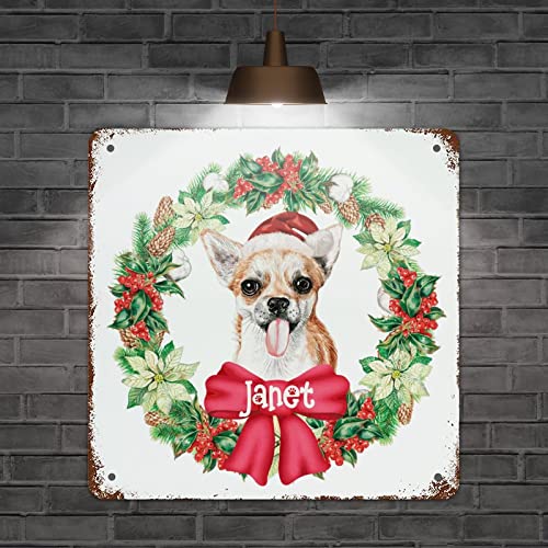 Chambre et salon décorés avec la plaque en métal de Noël Guangpat - Idée cadeau