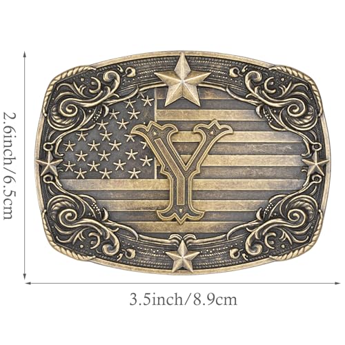 Image of Western Belt Buckle for Men Women Initial Letter A to Z Cowboy Belt Buckle Texas Buckle hebillas vaqueras para hombre