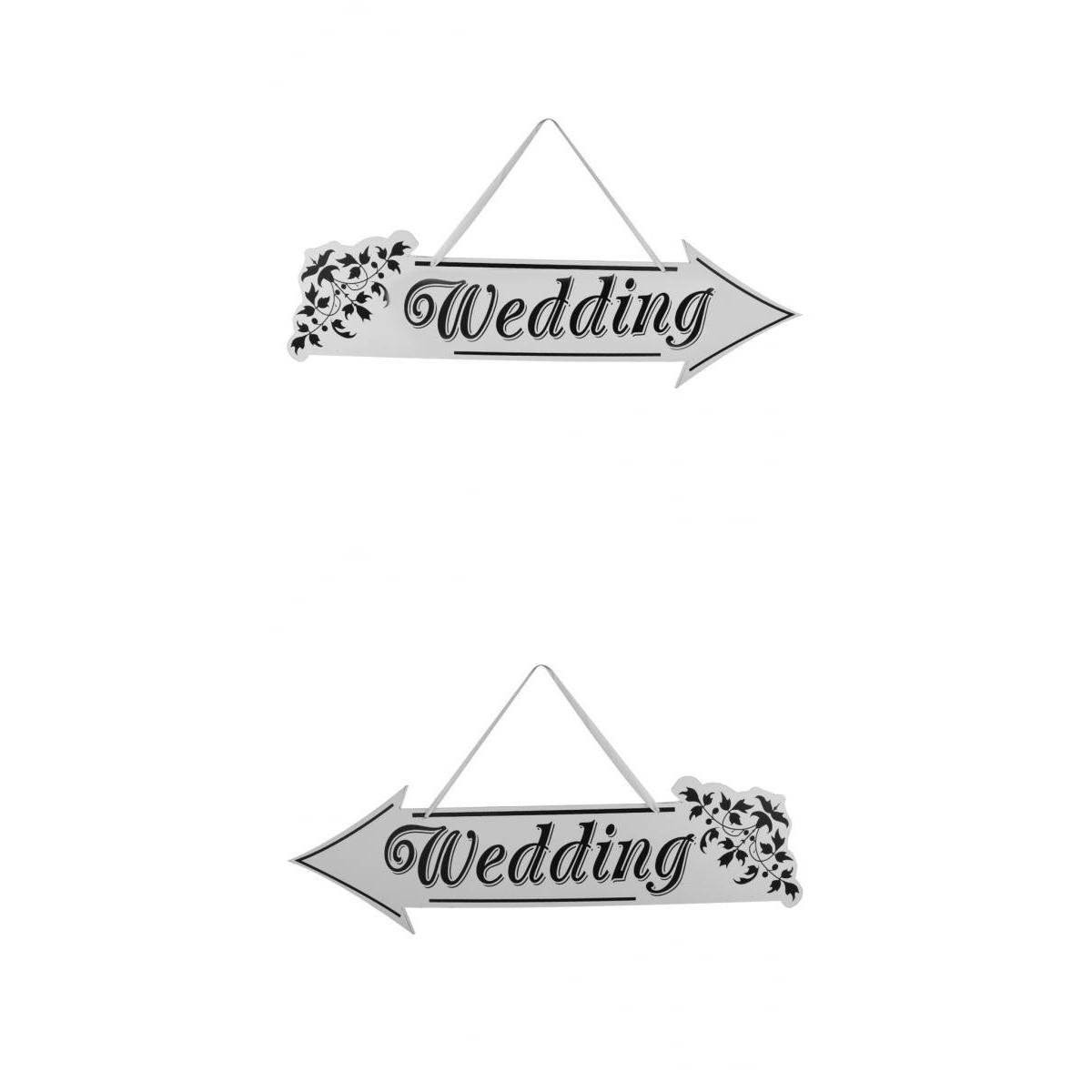 WINTI Rustic Wedding Arrow Direction Sign Wedding Reception Party Decor Right+Left