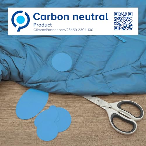 aZengear Repair Patches for Jackets, Tent, Shoe Toe, Air Mattress, Inflatables, PVC Gear - Waterproof, Self-Adhesive, Tear-Cold-Heat-Resistant, Down Puffer Coat (11 Pcs, Turquoise)
