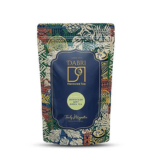 Image of Dabri Moroccan Mint Green Tea 100gm Pouch | Premium Loose Leaves with Natural Taste | Rich in Antioxidants | Supports Weight Management & Helps Maintain Healthy Blood Pressure